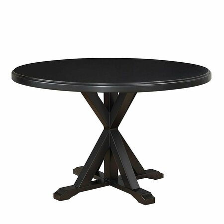 CAROLINA CHAIR & TABLE CO Monet X Base Dining Table- Antique Black 4848-AB
